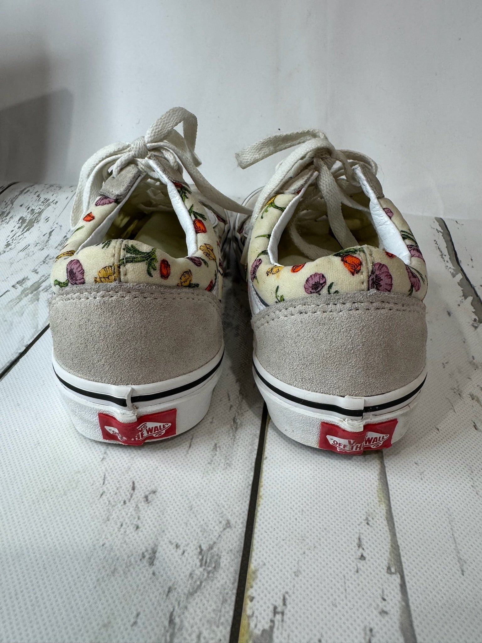 Vans Old Skool Beige & Cream Poppy Floral size 4.5M/6W