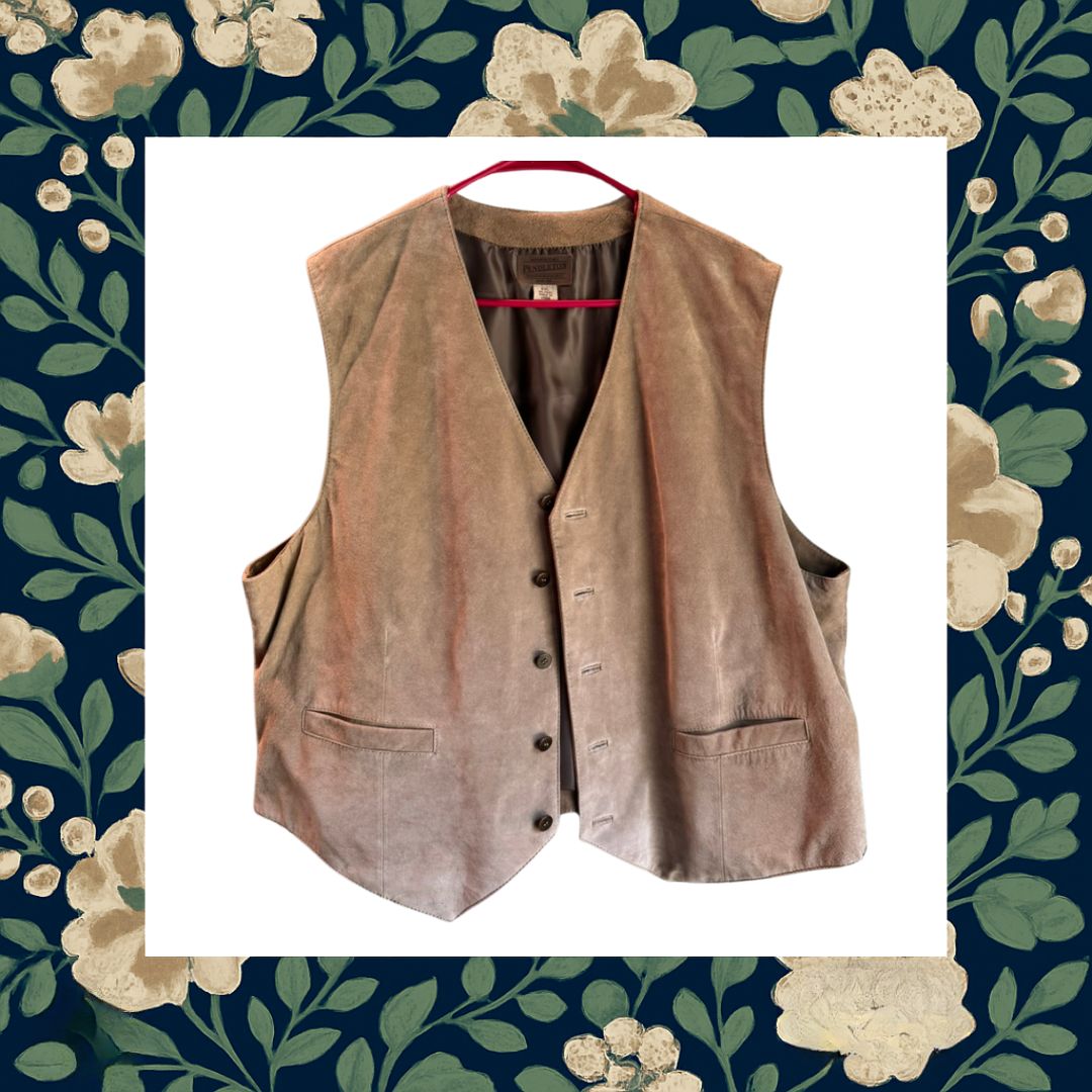 Pendleton Leather Silk Lined Vest