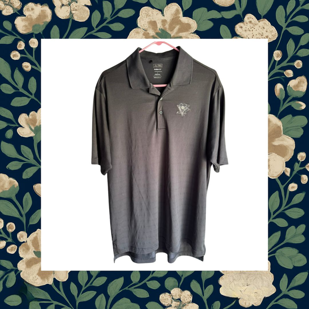 Adidas Climalite Embroidered Penguins Hockey Polo