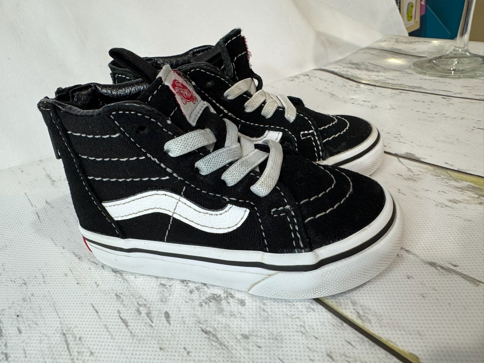Vans-Toddler black high tops size 5C