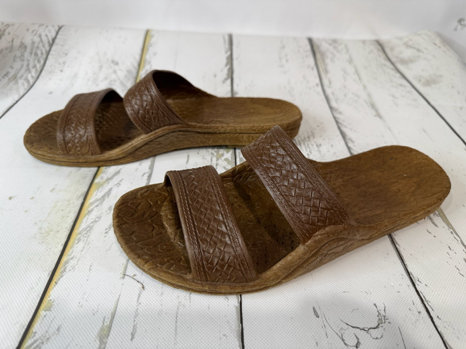 Pali Hawaii Leather Look Rubber Sandals
