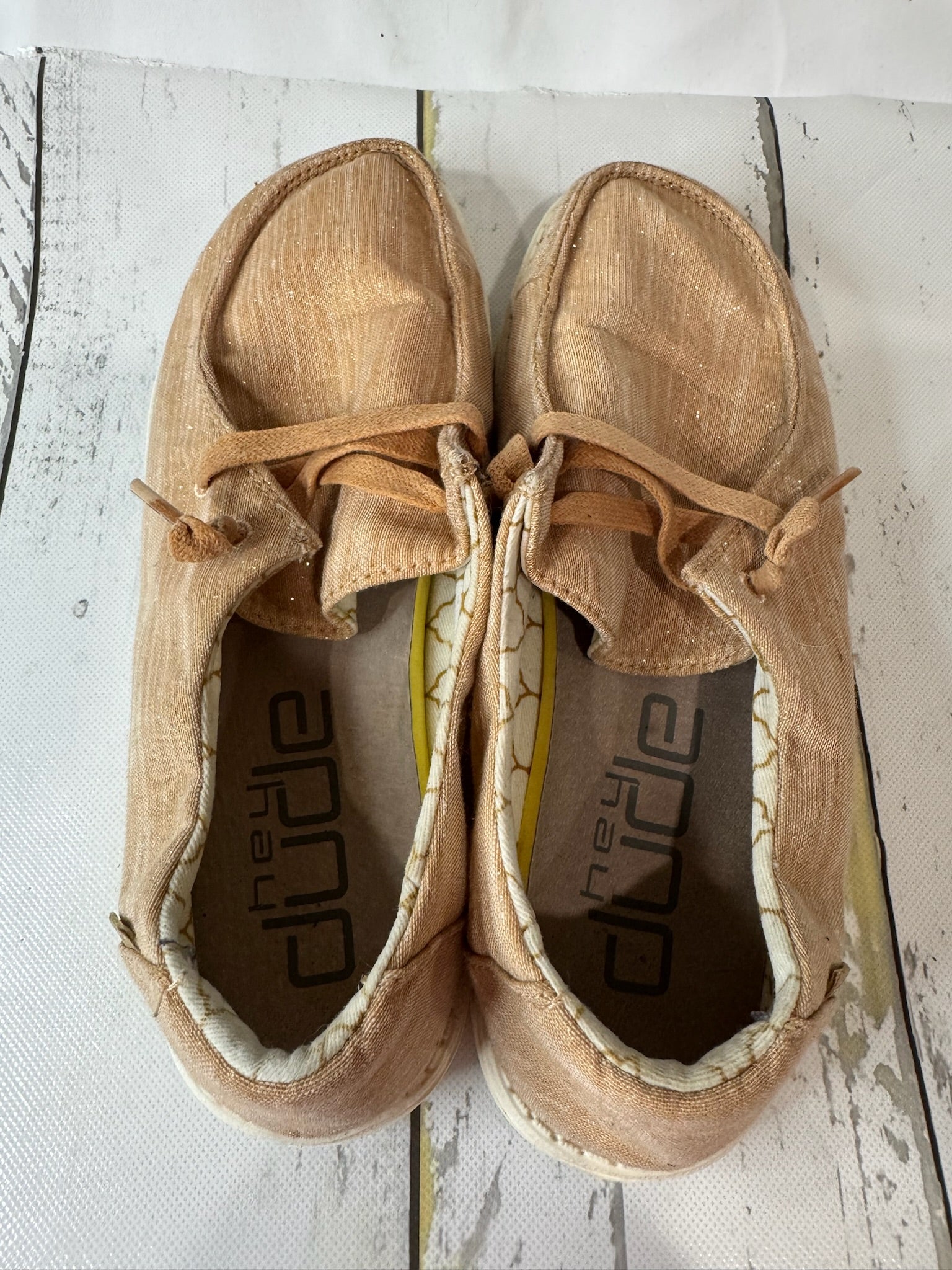Hey Dudes-Rose Gold Shimmer- Women's 9
